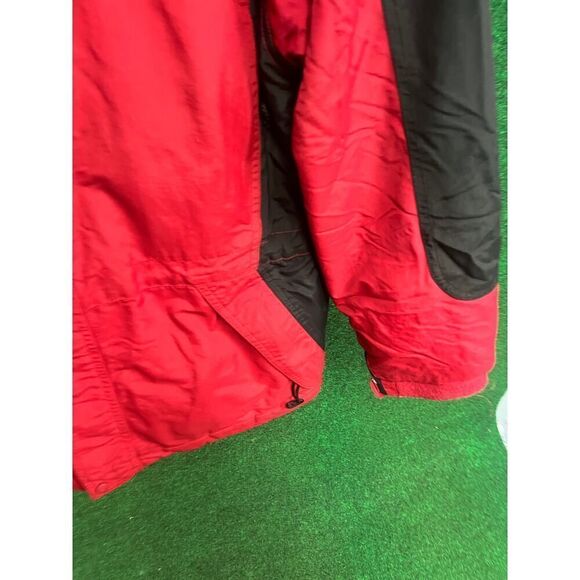 LL Bean Kids Youth Boys Jacket Coat Large Red Insulated Full Zip & Snaps Hooded - Picture 5 of 8